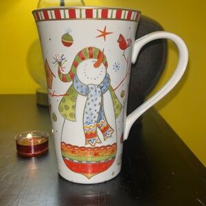 222 Fifth Tall snowman mug